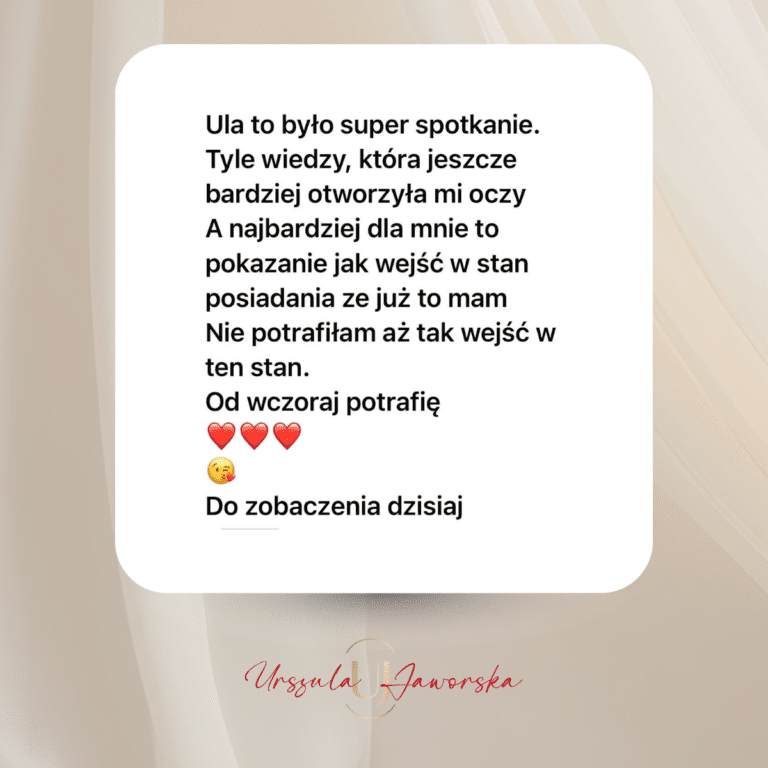 Opinia klientki programu Momentum